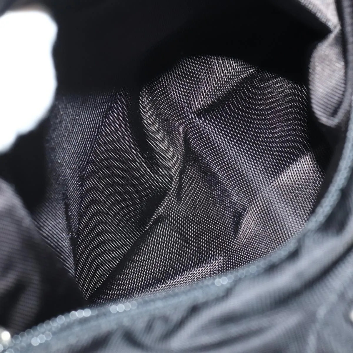 GUCCI Boston Bag Nylon Black Silver 012 0389 002058 86461
