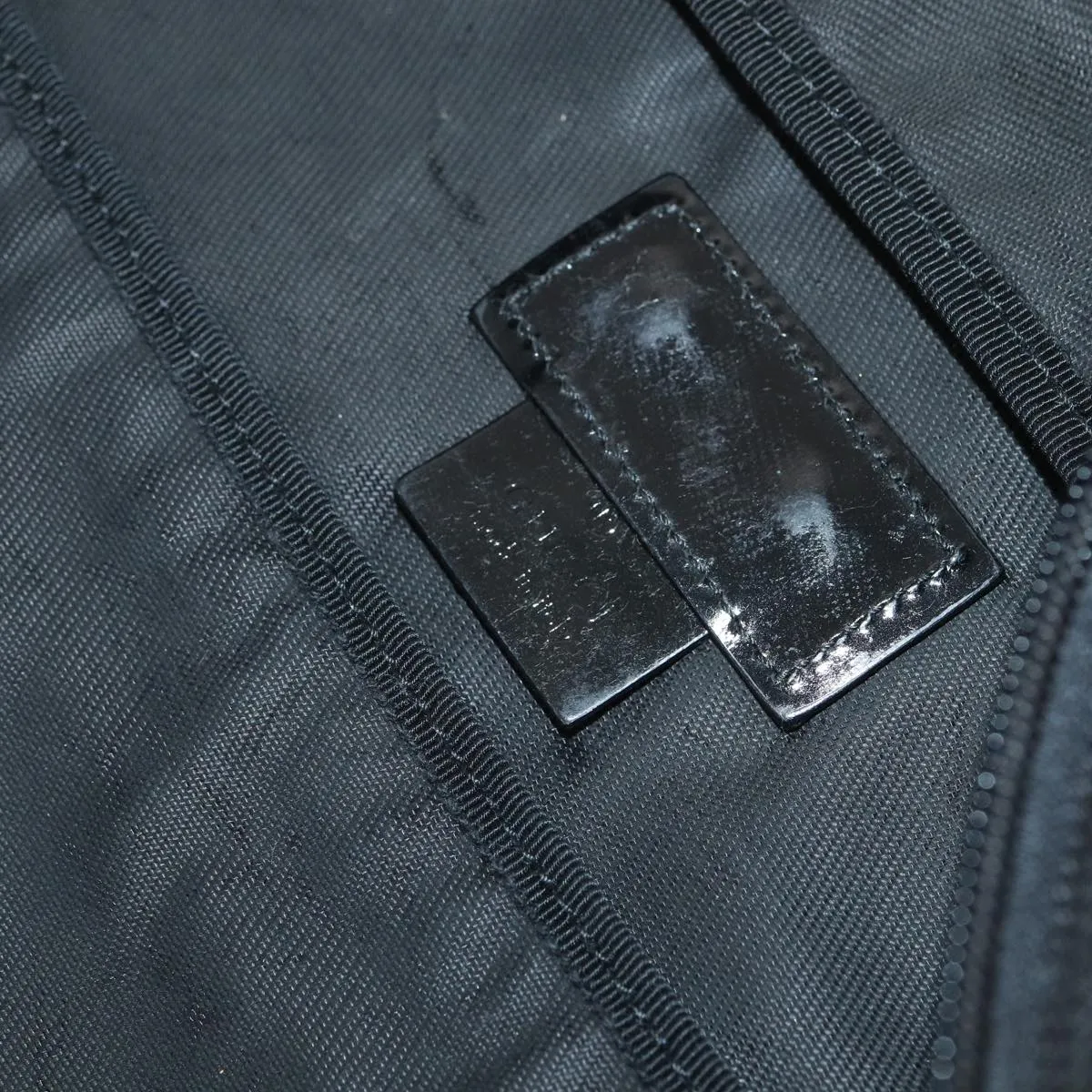 GUCCI Boston Bag Nylon Black Silver 012 0389 002058 86461