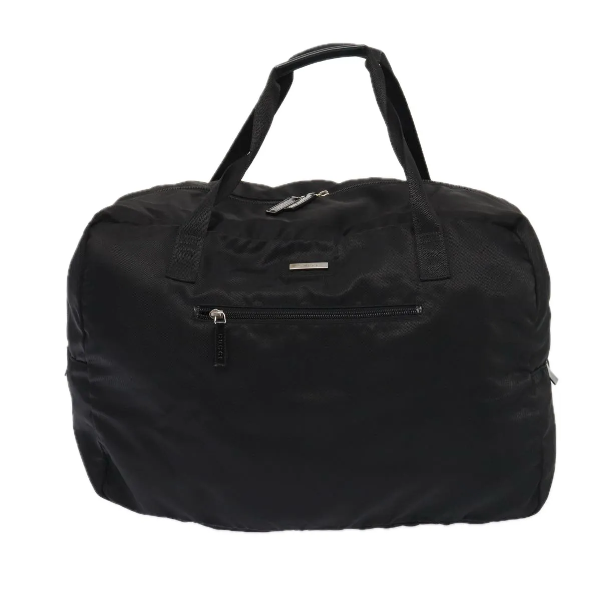 GUCCI Boston Bag Nylon Black Silver 012 0389 002058 86461