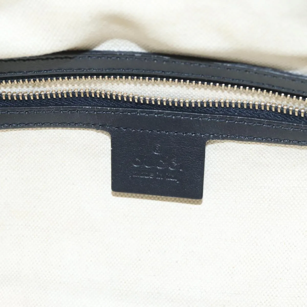 GUCCI GG Canvas Boston Bag 2way Beige Navy Silver 269876 ep6128