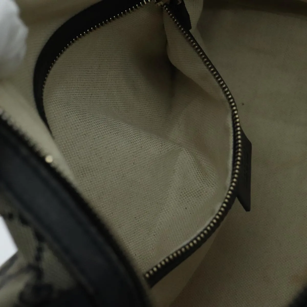GUCCI GG Canvas Boston Bag 2way Beige Navy Silver 269876 ep6128