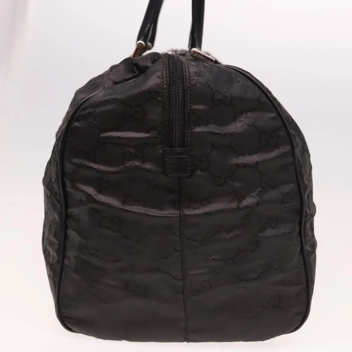 GUCCI GG Canvas Boston Bag Nylon Black 012 0383 74865