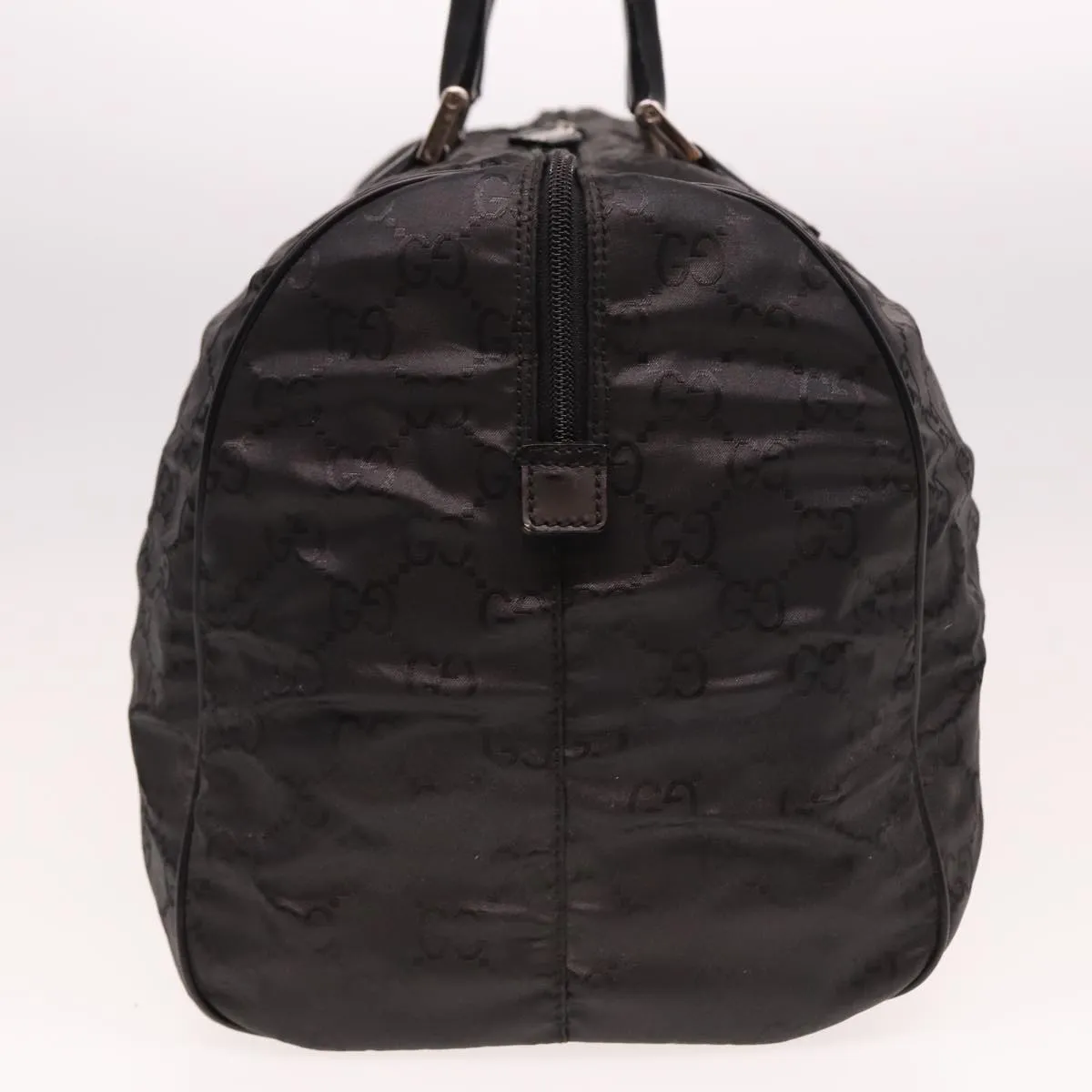 GUCCI GG Canvas Boston Bag Nylon Black 012 0383 74865
