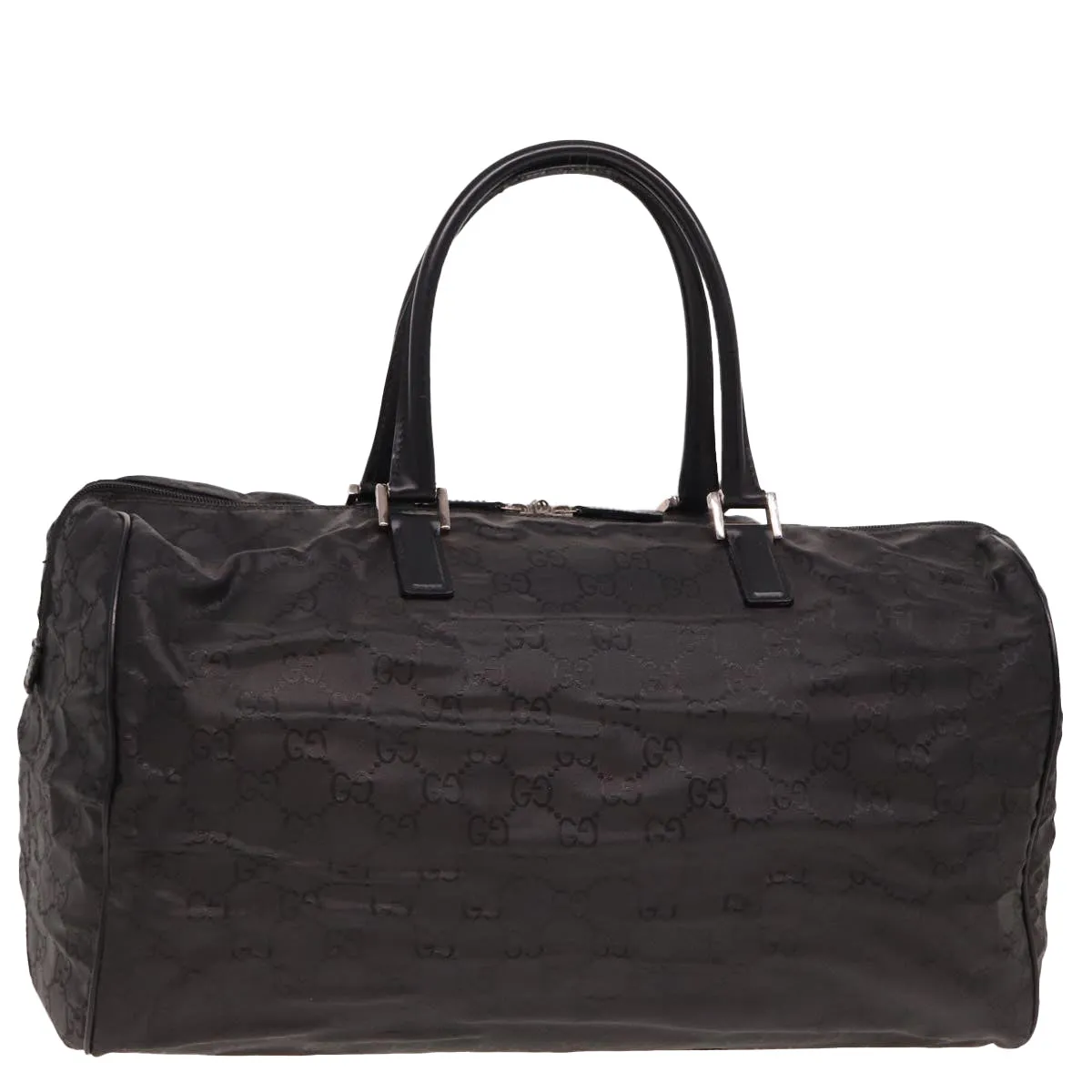 GUCCI GG Canvas Boston Bag Nylon Black 012 0383 74865