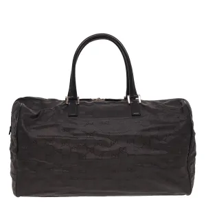 GUCCI GG Canvas Boston Bag Nylon Black 012 0383 74865