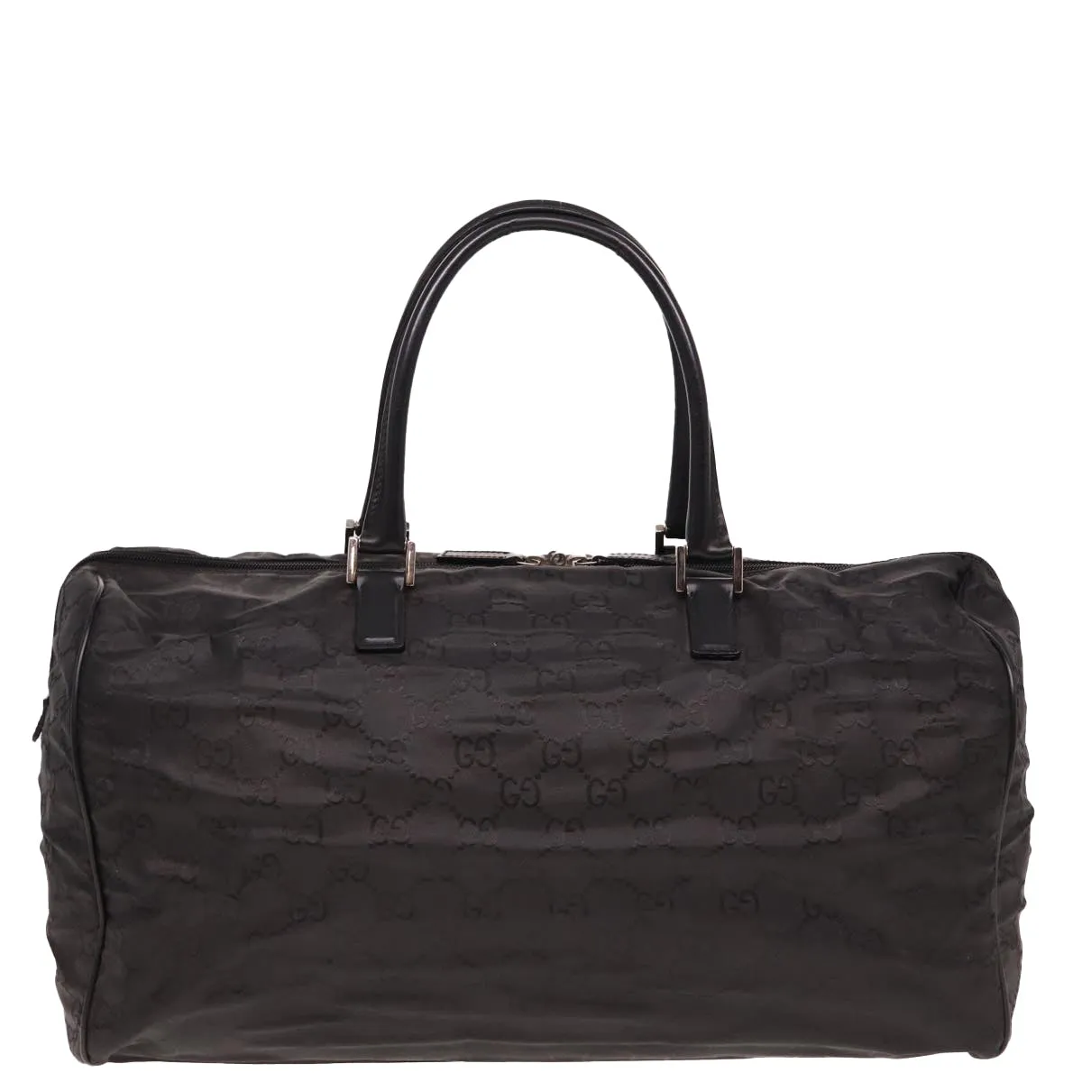 GUCCI GG Canvas Boston Bag Nylon Black 012 0383 74865