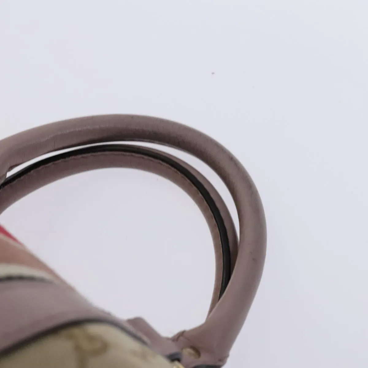 GUCCI GG Canvas Sherry Line Boston Bag 2way Beige Pink Red 269876 Auth EC526