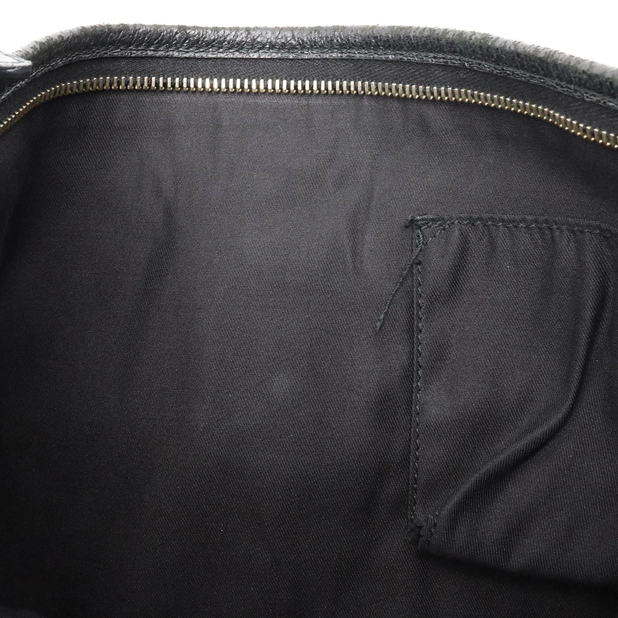 GUCCI GG canvas shoulder bag leather black 131326