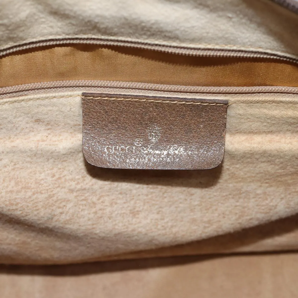 GUCCI GG Canvas Web Sherry Line Boston Bag PVC Beige Red Green ki4901