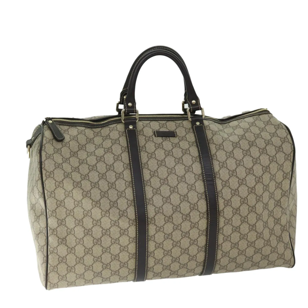 GUCCI GG Supreme Boston Bag PVC Beige 206501 66607