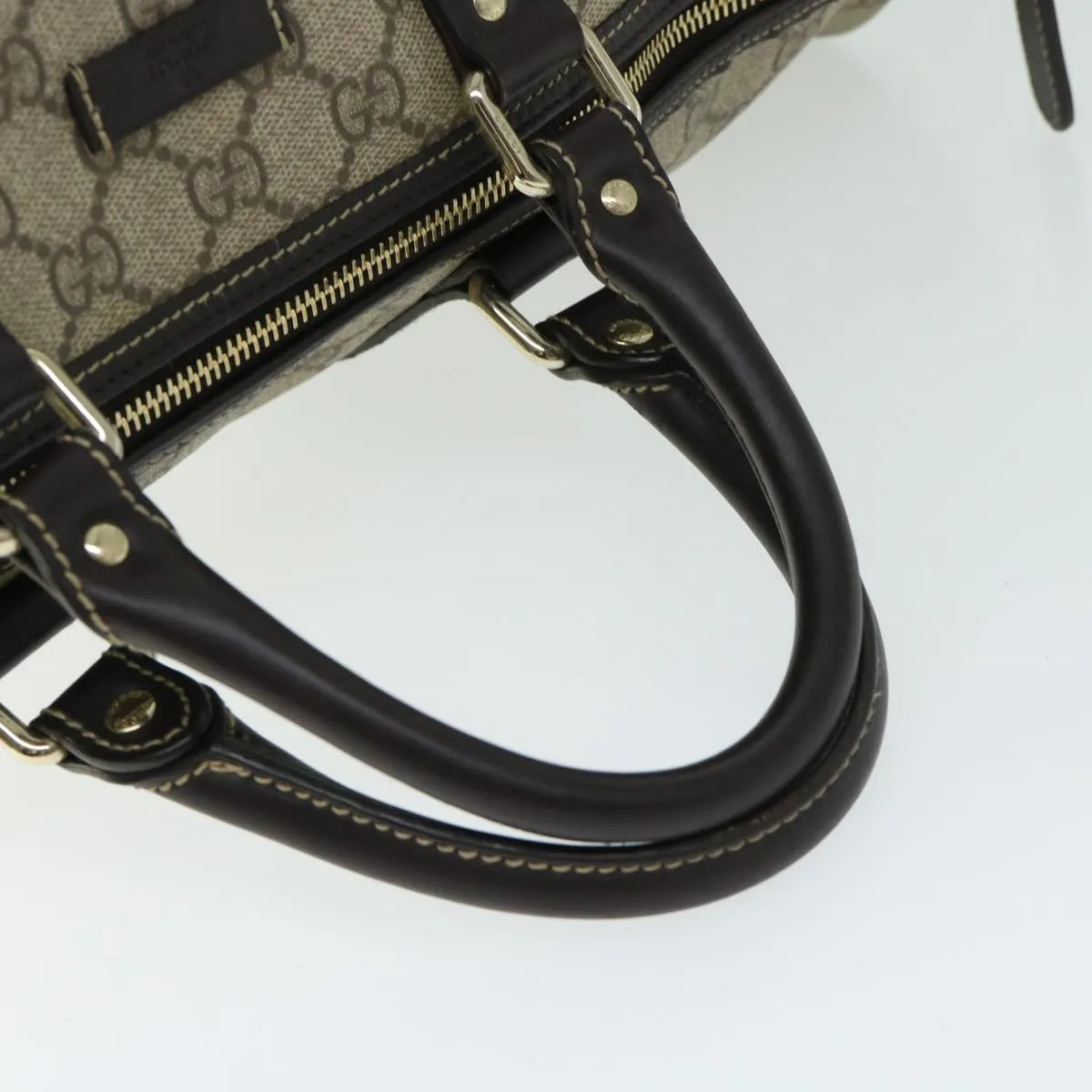 GUCCI GG Supreme Boston Bag PVC Beige 206501 66607