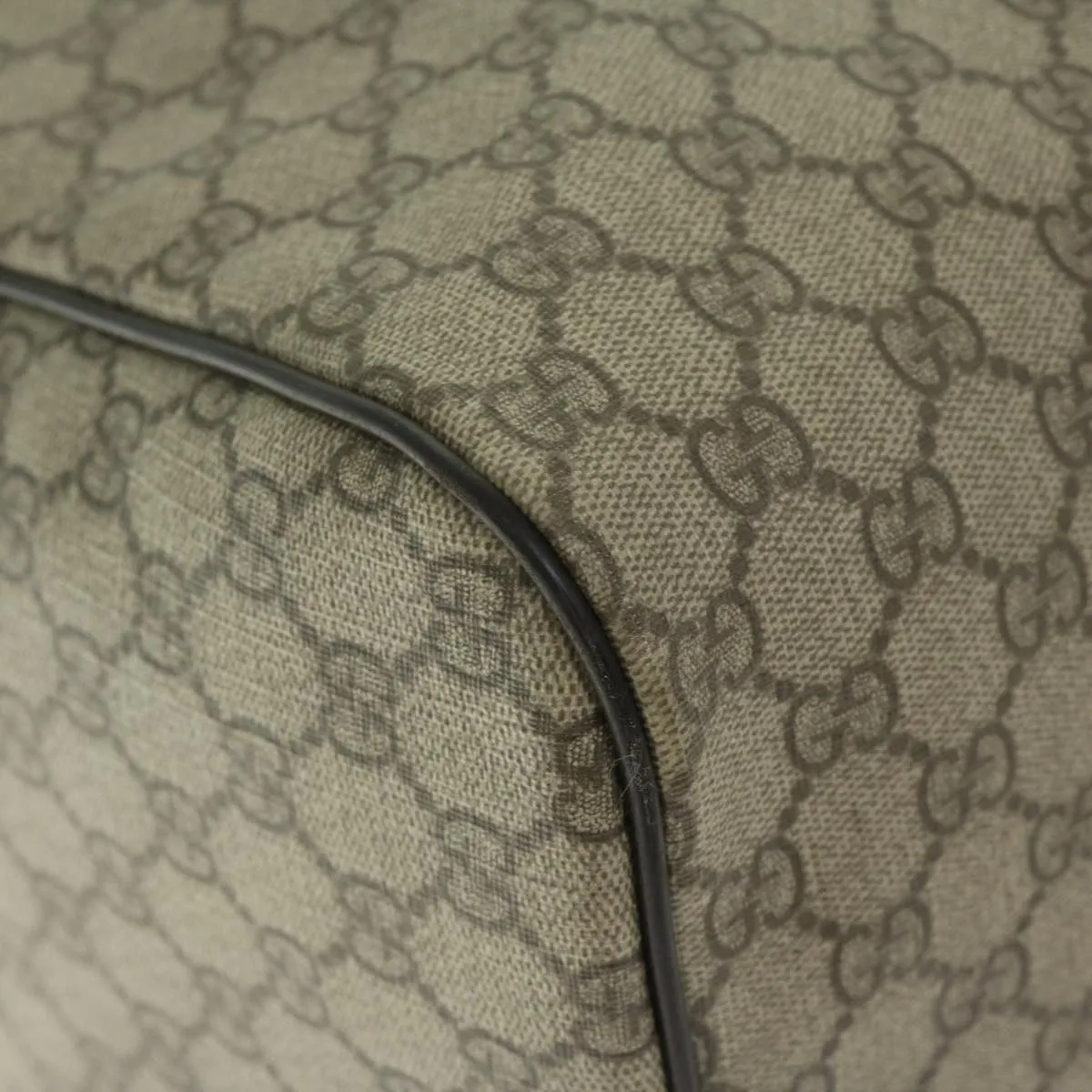GUCCI GG Supreme Boston Bag PVC Beige 206501 66607