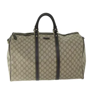 GUCCI GG Supreme Boston Bag PVC Beige 206501 66607
