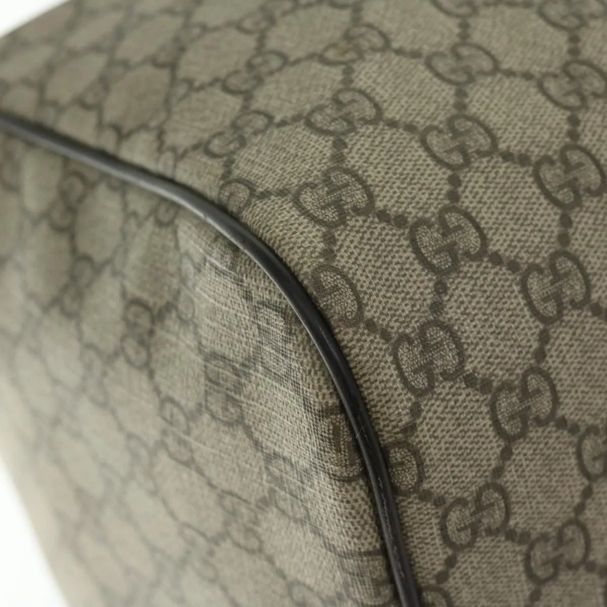 GUCCI GG Supreme Boston Bag PVC Beige 206501 66607