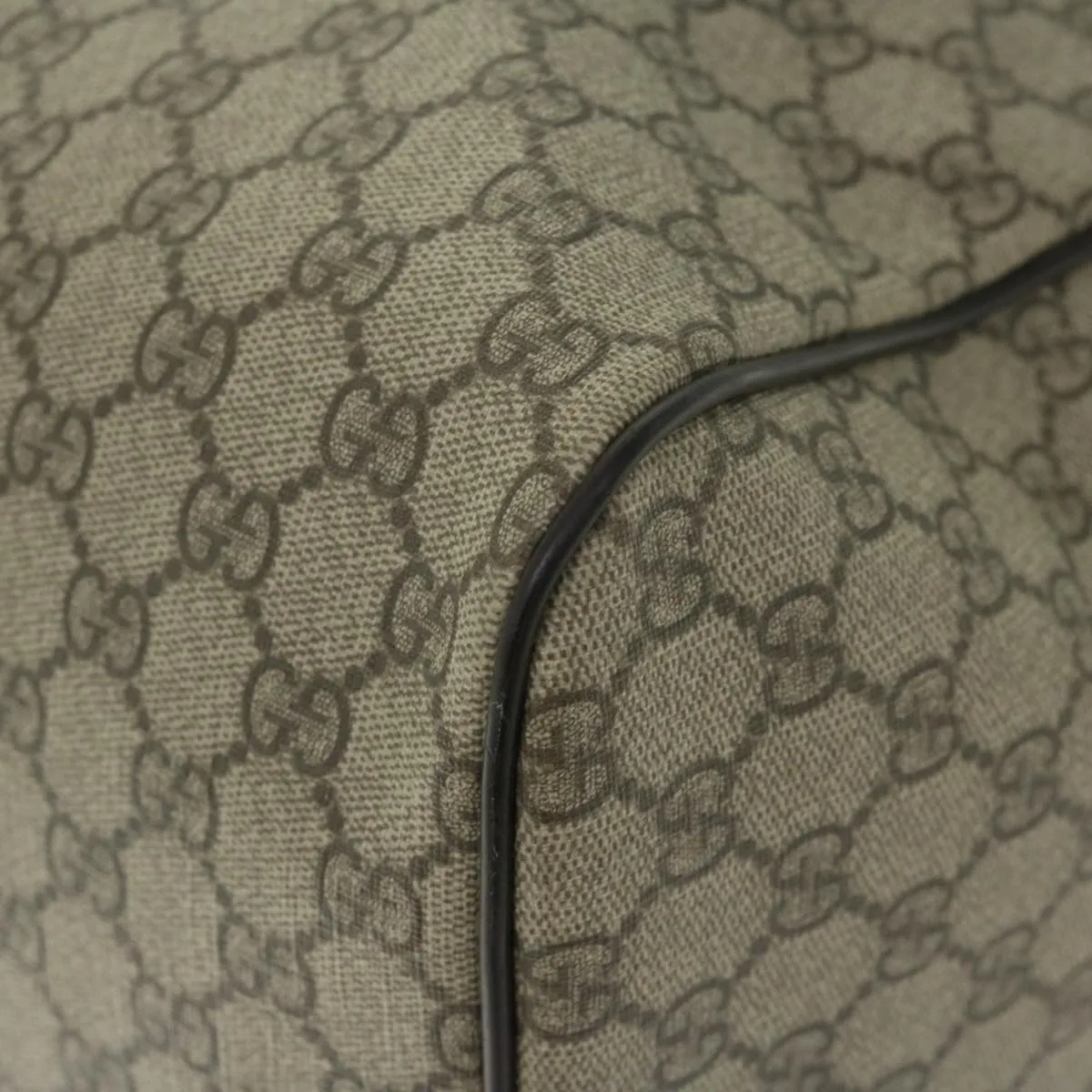 GUCCI GG Supreme Boston Bag PVC Beige 206501 66607