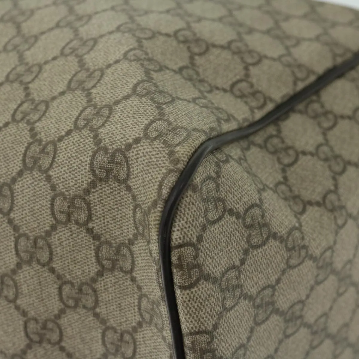 GUCCI GG Supreme Boston Bag PVC Beige 206501 66607