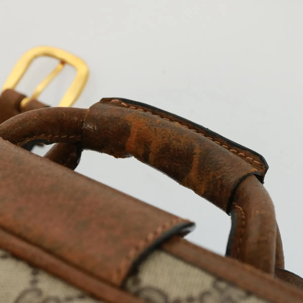GUCCI GG Supreme Boston Bag PVC Beige mr177