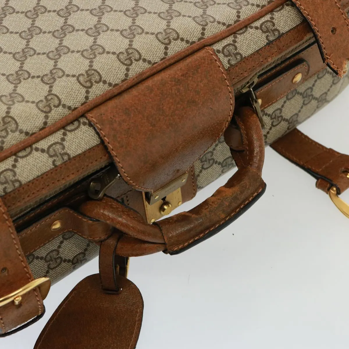 GUCCI GG Supreme Boston Bag PVC Beige mr177
