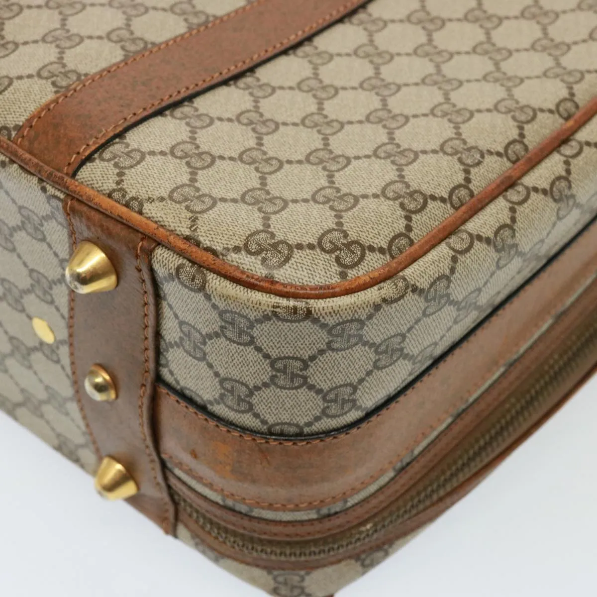 GUCCI GG Supreme Boston Bag PVC Beige mr177
