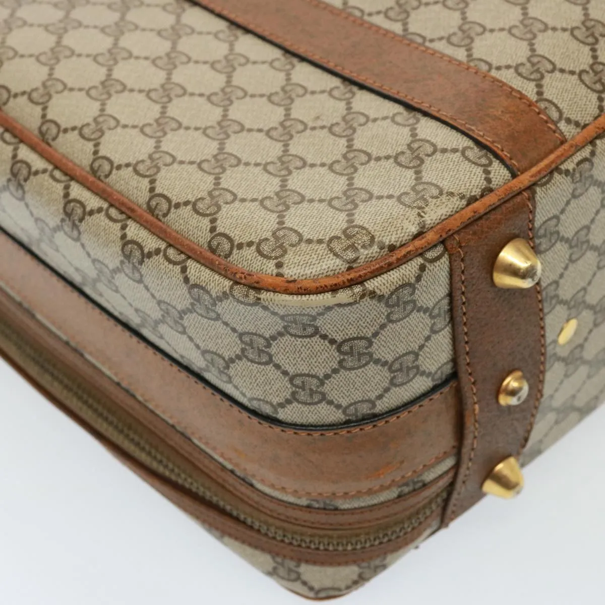 GUCCI GG Supreme Boston Bag PVC Beige mr177