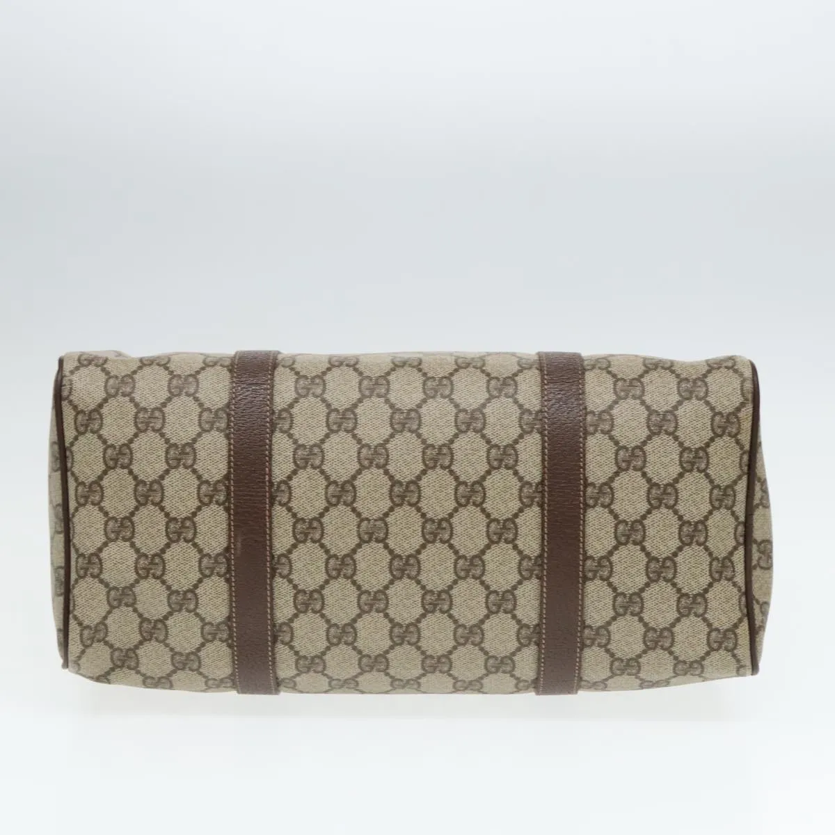 GUCCI GG Supreme Boston Bag PVC Leather Beige Gold bs18435