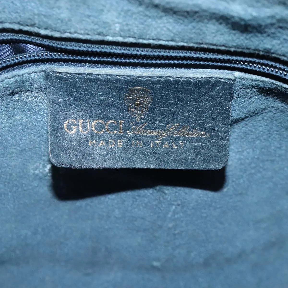 GUCCI GG Supreme Sherry Line Boston Bag PVC Navy Red 012 3841 28 39 97208