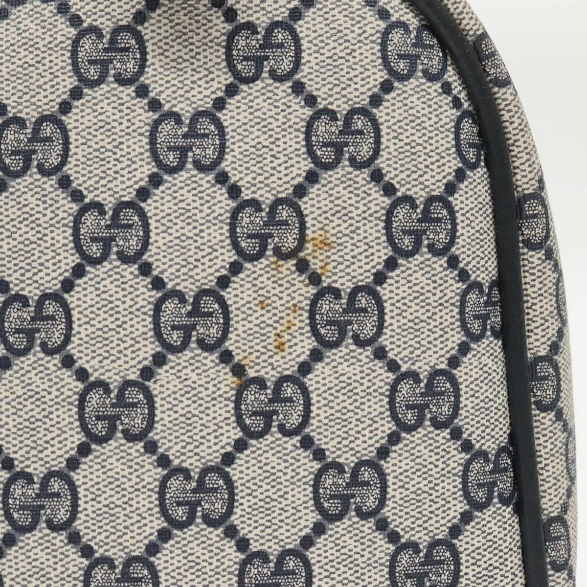 GUCCI GG Supreme Sherry Line Boston Bag PVC Navy Red 40 3842 ep6731
