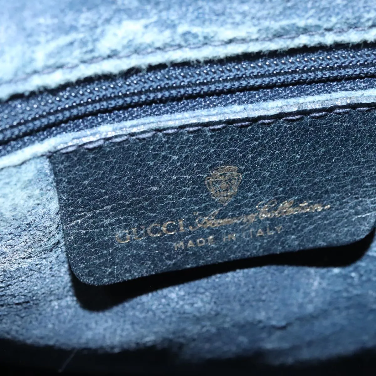 GUCCI GG Supreme Sherry Line Boston Bag PVC Navy Red 40 3842 ep6731
