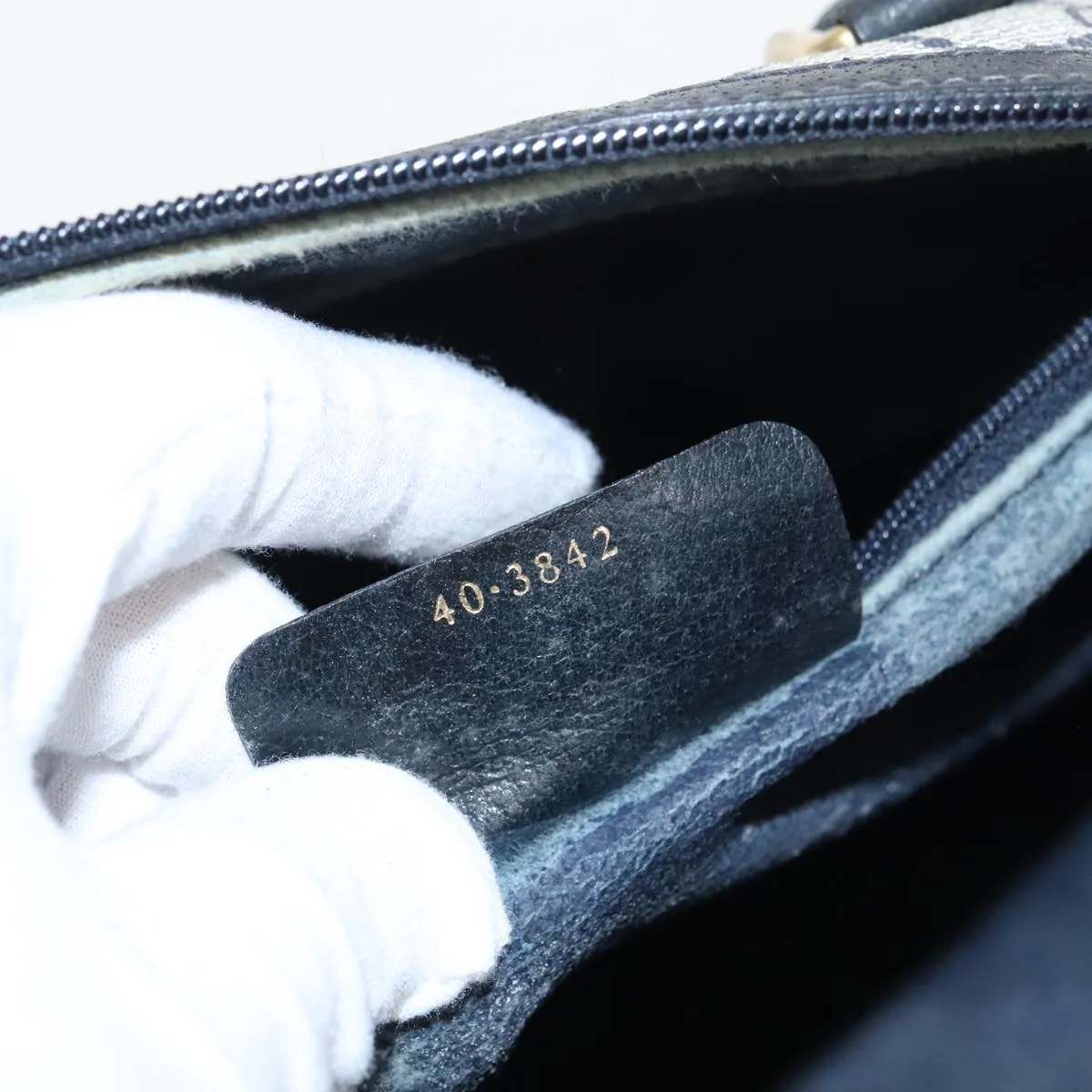 GUCCI GG Supreme Sherry Line Boston Bag PVC Navy Red 40 3842 ep6731
