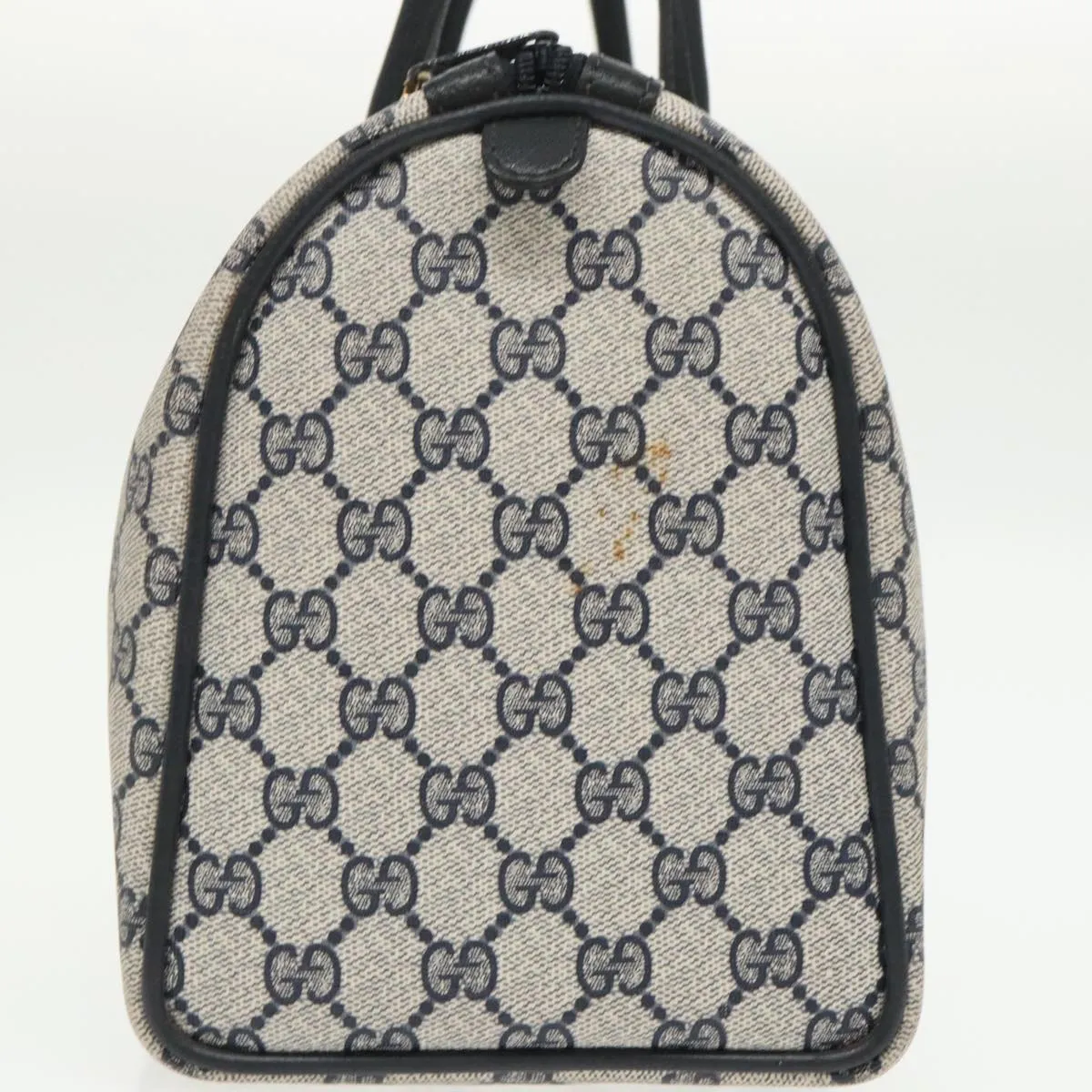 GUCCI GG Supreme Sherry Line Boston Bag PVC Navy Red 40 3842 ep6731