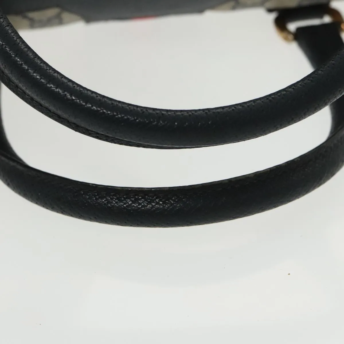 GUCCI GG Supreme Sherry Line Mini Boston Bag PVC Leather 2way Beige ki5153