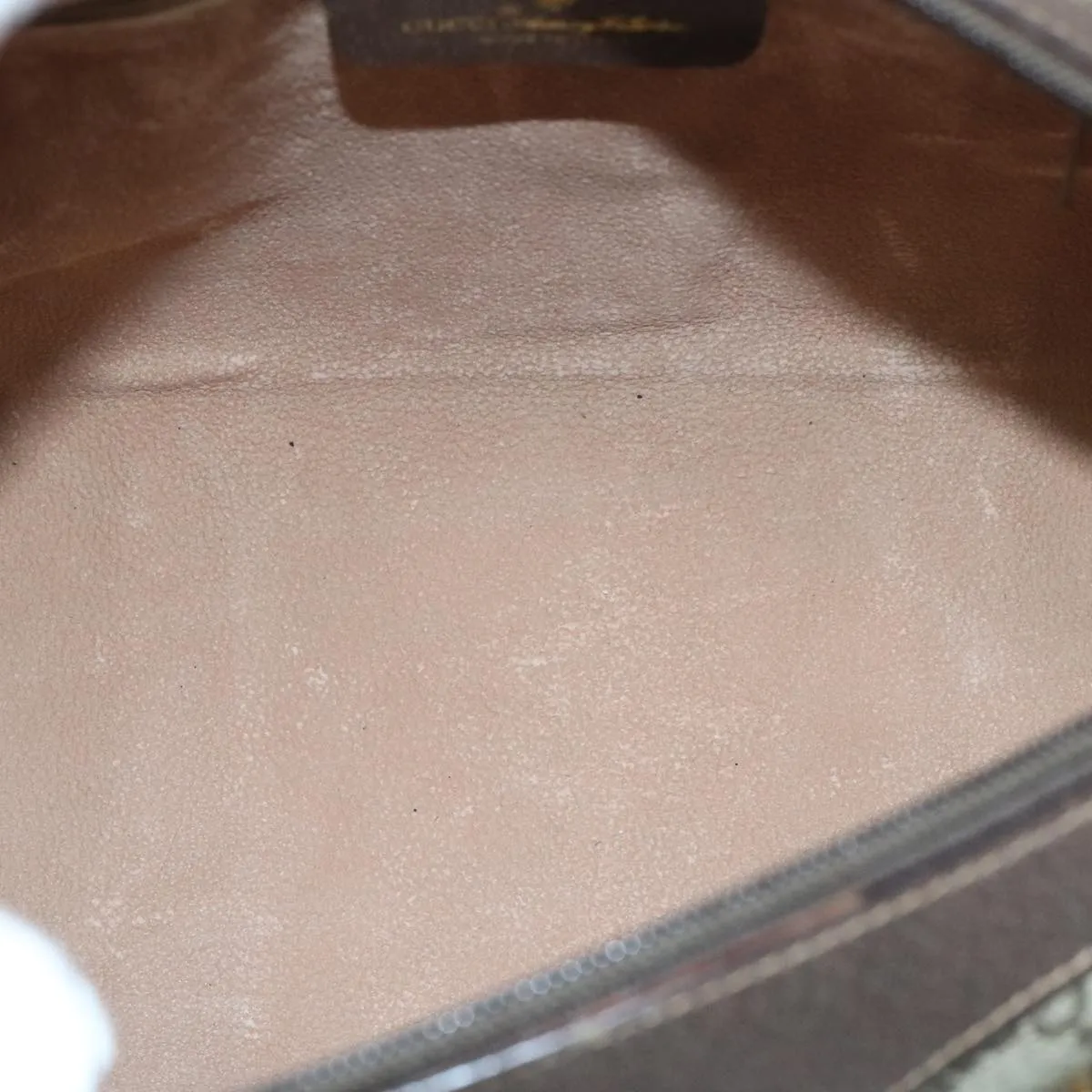 GUCCI GG Supreme Web Sherry Line Boston Bag PVC Beige Gold 39 02 006 95301