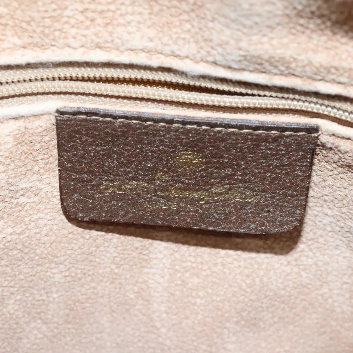 GUCCI GG Supreme Web Sherry Line Boston Bag PVC Beige Gold 39 02 006 95301