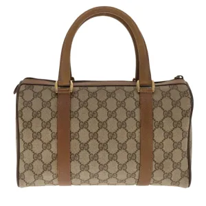 GUCCI GG Supreme Web Sherry Line Boston Bag PVC Beige Red 116 02 006 94986