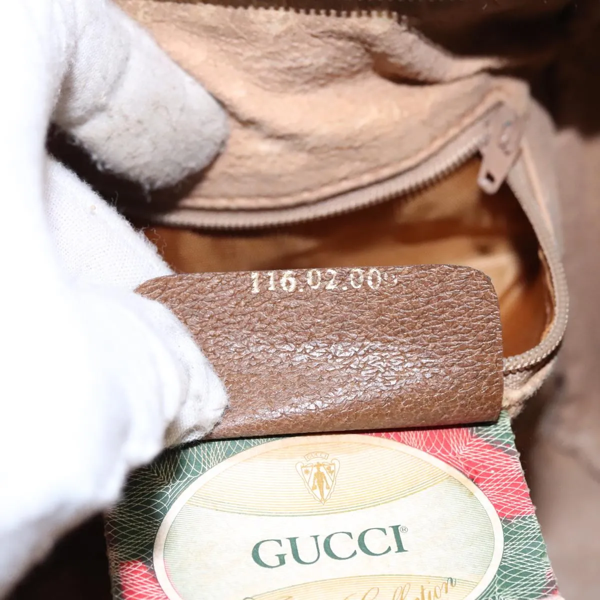 GUCCI GG Supreme Web Sherry Line Boston Bag PVC Beige Red 116 02 006 94986