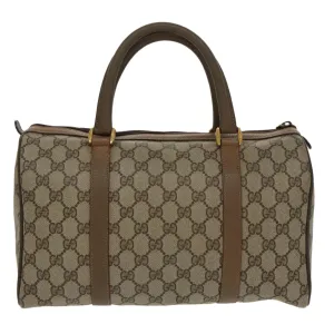 GUCCI GG Supreme Web Sherry Line Boston Bag PVC Beige Red 40 02 007 92162
