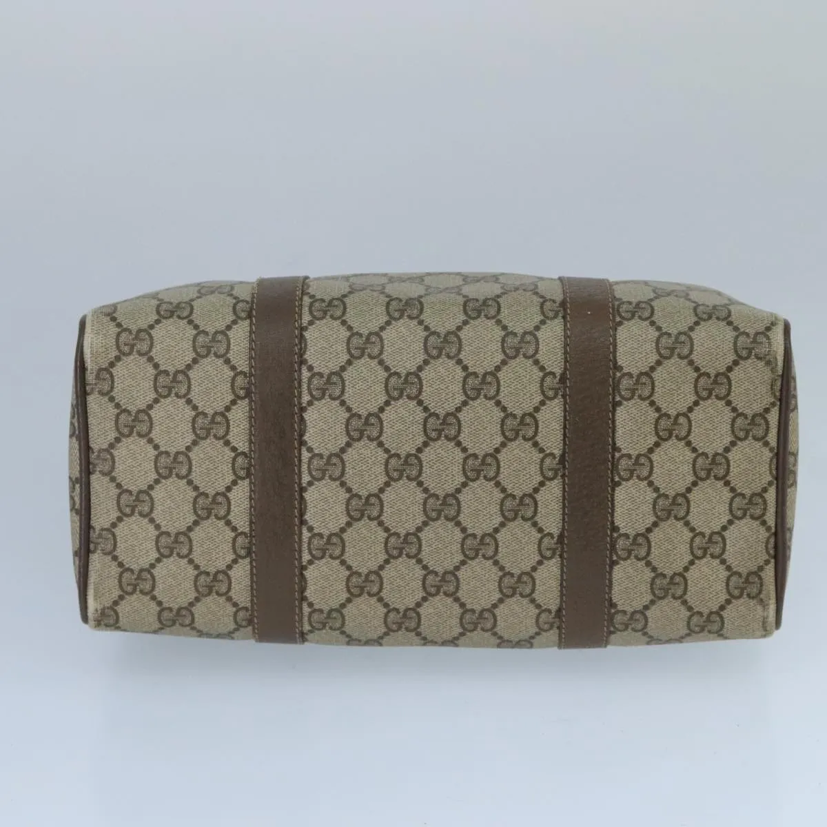 GUCCI GG Supreme Web Sherry Line Boston Bag PVC Beige Red 58 02 006 101466