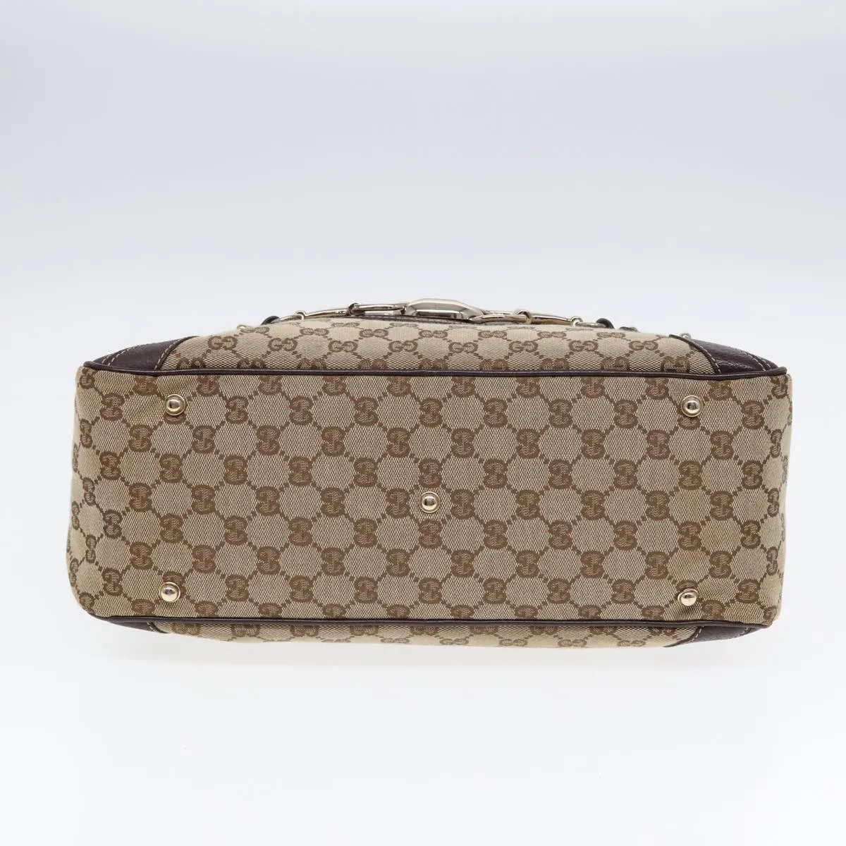 GUCCI Horsebit GG Canvas Boston Bag Beige 159398 mr355