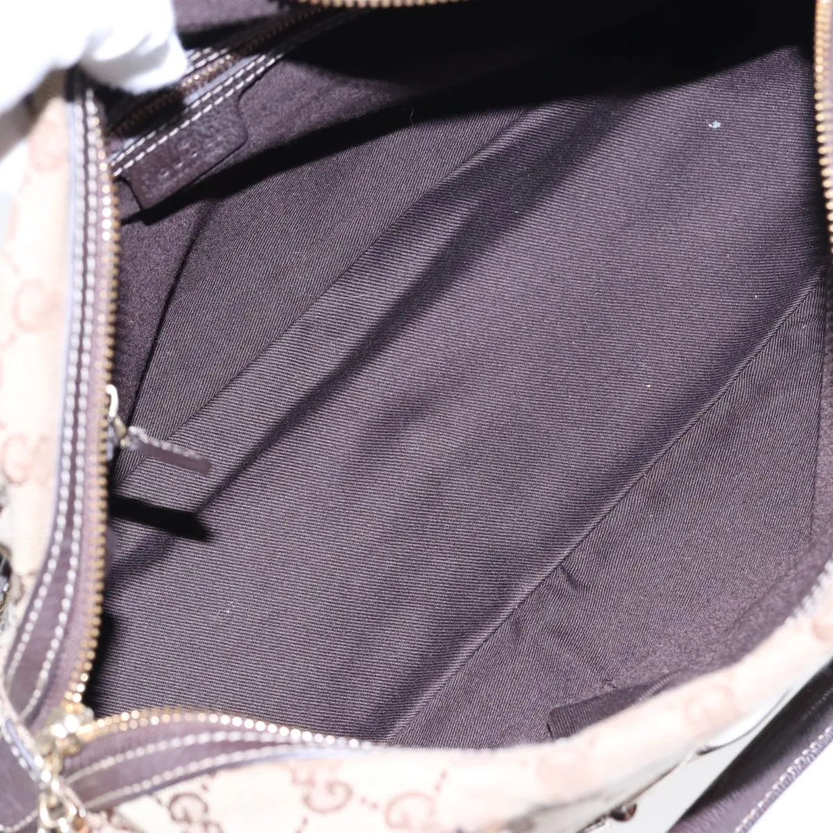 GUCCI Horsebit GG Canvas Boston Bag Beige 159398 mr355