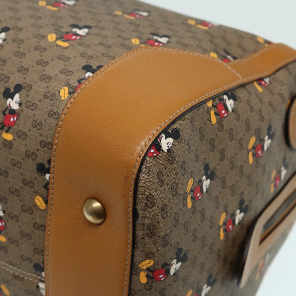 GUCCI Micro GG Supreme Disney Collaboration Bag PVC Brown 547953 83984