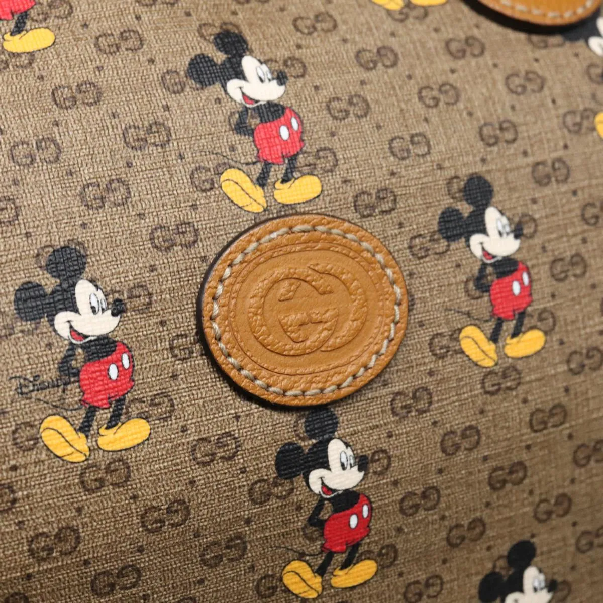 GUCCI Micro GG Supreme Disney Collaboration Bag PVC Brown 547953 83984