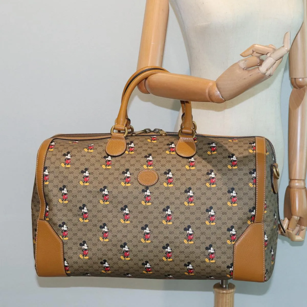 GUCCI Micro GG Supreme Disney Collaboration Bag PVC Brown 547953 83984