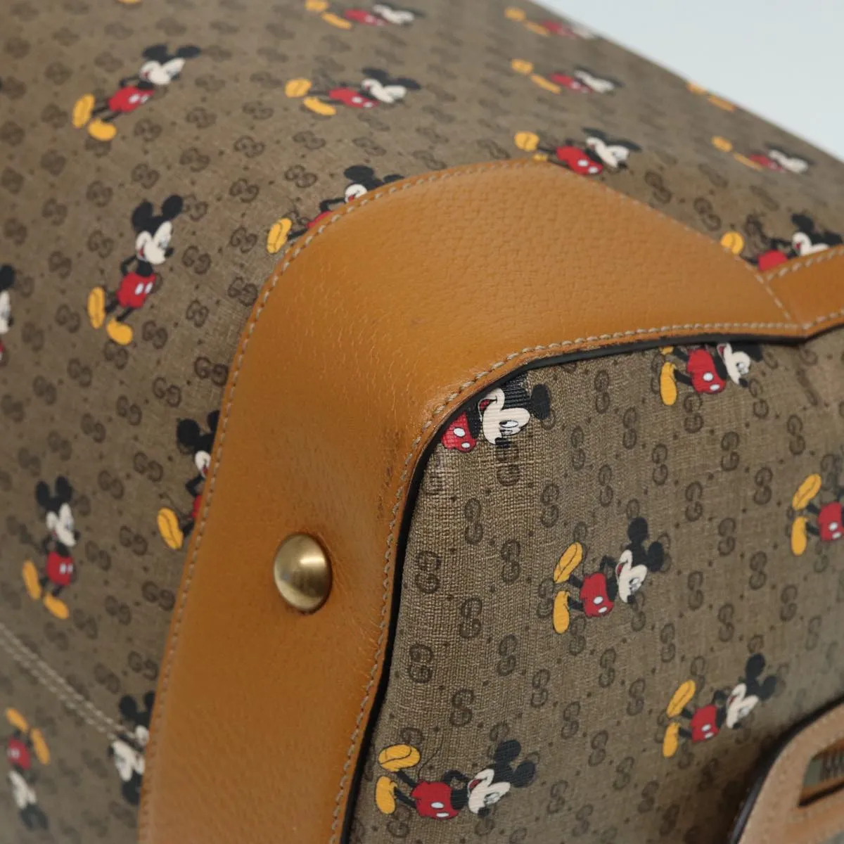 GUCCI Micro GG Supreme Disney Collaboration Bag PVC Brown 547953 83984