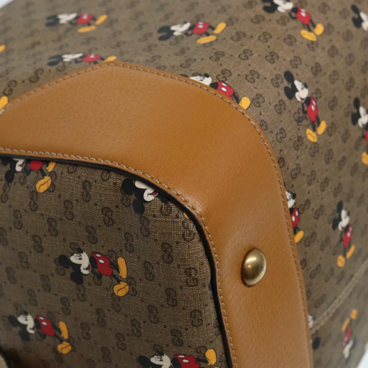 GUCCI Micro GG Supreme Disney Collaboration Bag PVC Brown 547953 83984