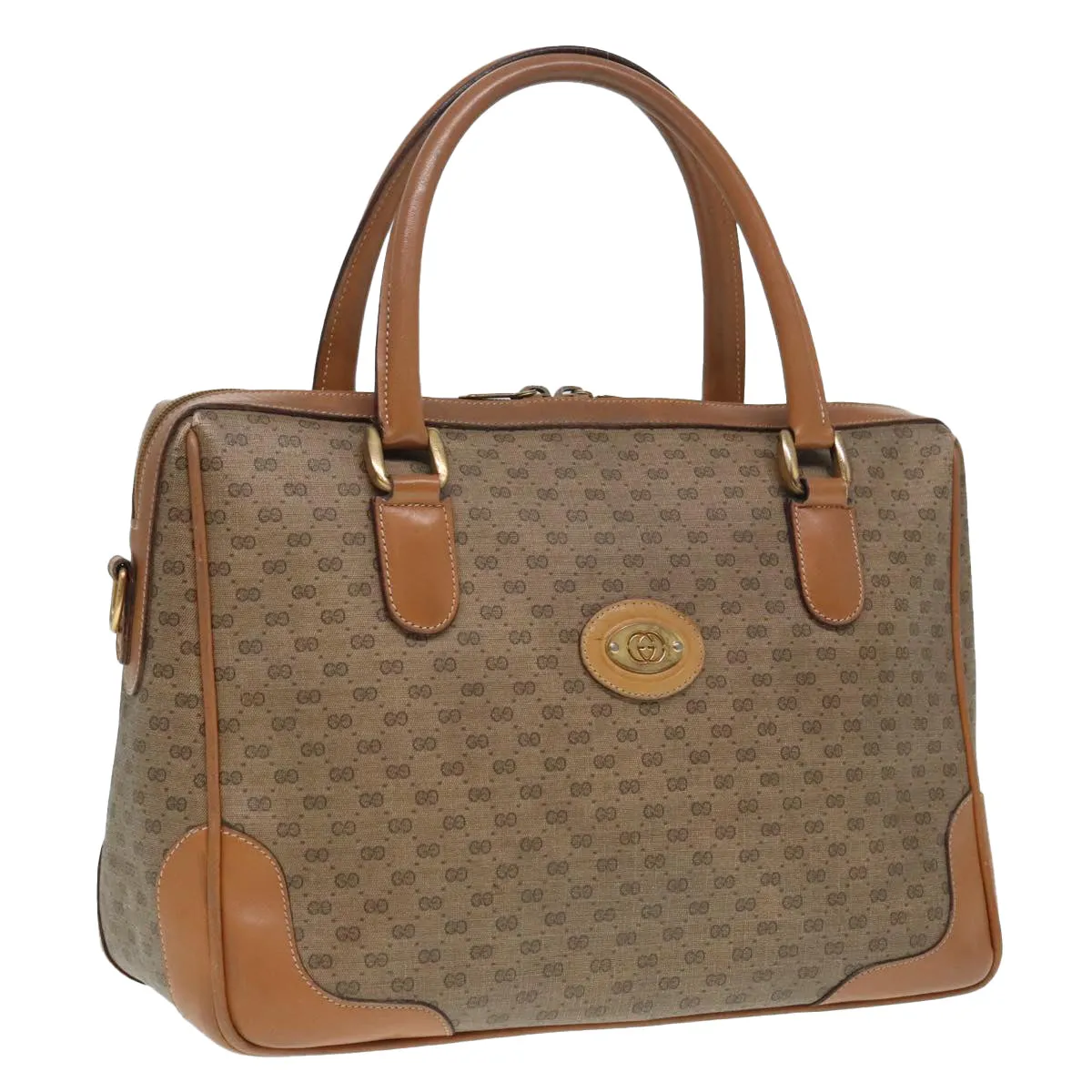 GUCCI Micro GG Supreme Mini Boston Bag PVC Beige 002 084 0033 ki4936