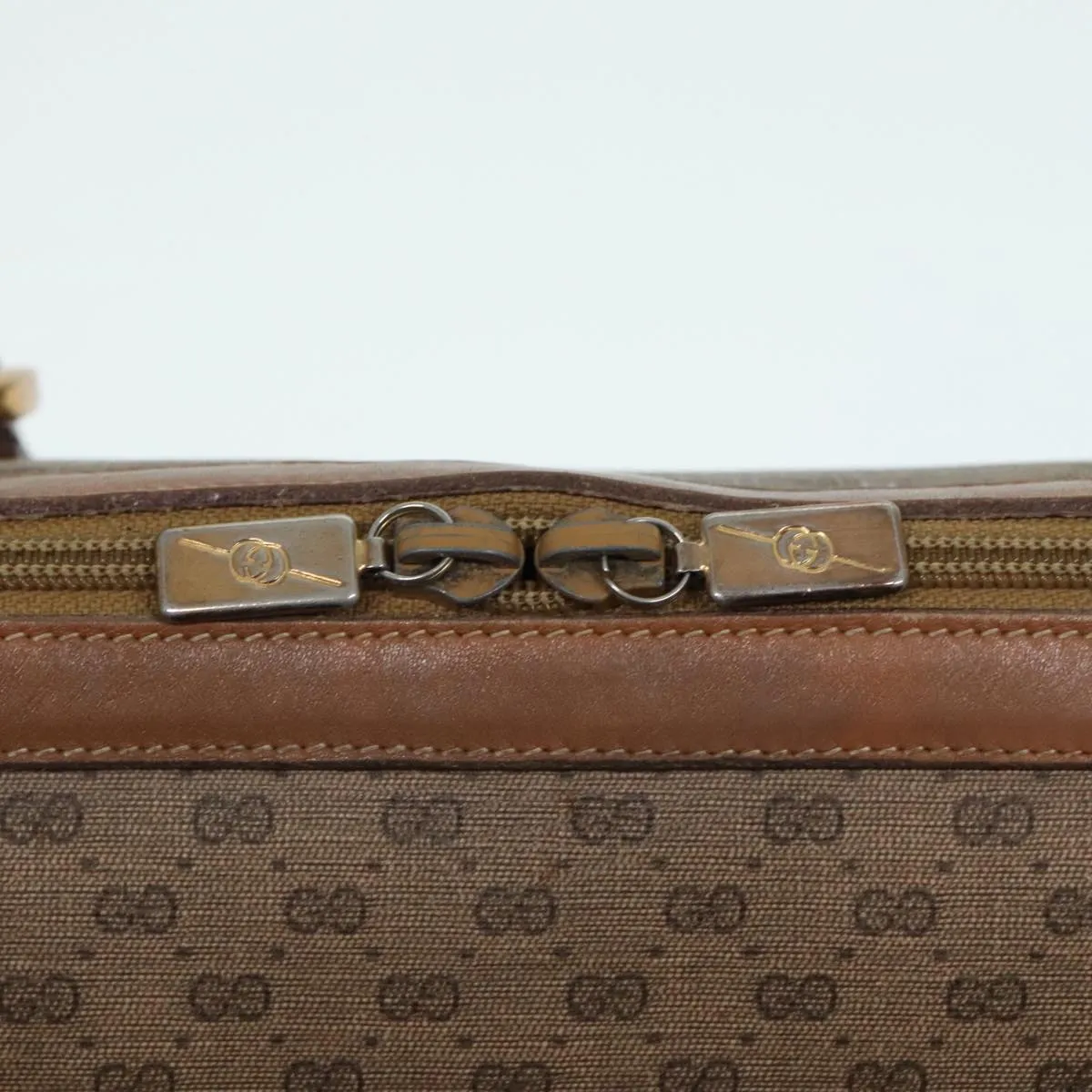 GUCCI Micro GG Supreme Mini Boston Bag PVC Beige 002 084 0033 ki4936