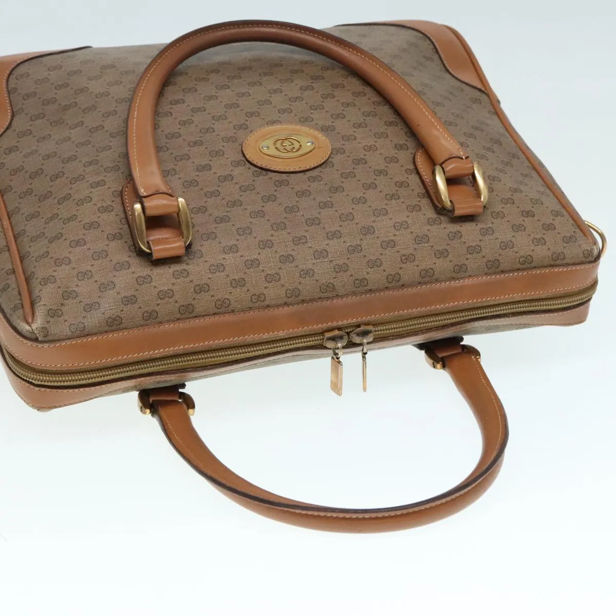 GUCCI Micro GG Supreme Mini Boston Bag PVC Beige 002 084 0033 ki4936