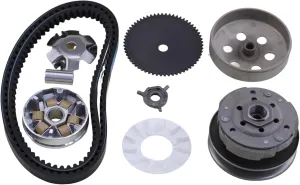GY6 50cc clutch set, clutch Assembly and Variator Kits with 669 729 belt, fit for 139QMB GY6 50cc Engine Scooter Atv and Go karts Taotao Roketa Sunl
