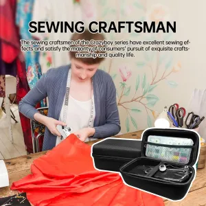Handheld Sewing Machine, Portable Sewing Machine with Storage, Electric Switch, Two Speed Modes,Easy to Operate,Portable Mini Sewing Machine.White with accessories