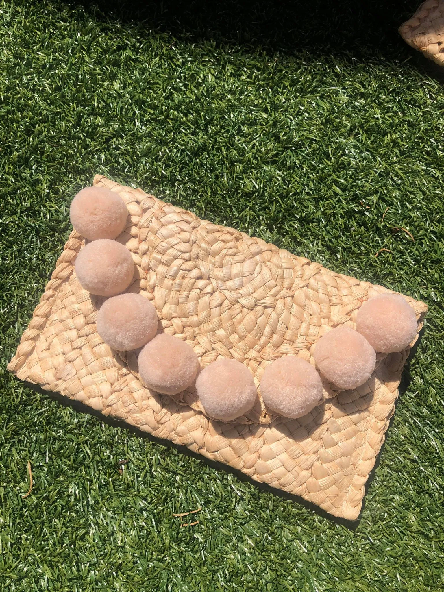 Handmade Pom Pom Clutch